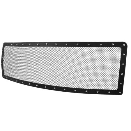 Spec'D Tuning Products - Spec-D 2009-2012 Ford F-150 Rivet Style Black Stainless Steel Mesh Grille  Center Insert