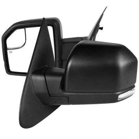 Spec'D Tuning Products - Spec-D 2003-2006 Ford Expedition Matte Black Power Adjustable & Heated Side Mirrors w/ LED Turn Signal Lights