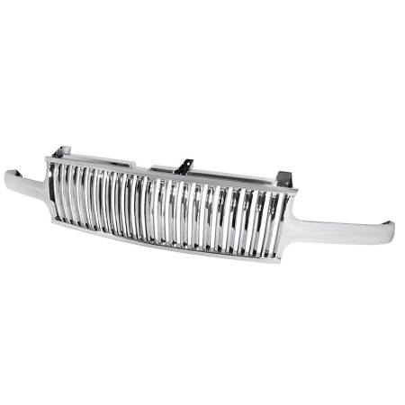 Spec'D Tuning Products - Spec-D 1999-2006 Chevrolet Silverado/Tahoe/Suburban Chrome ABS Conversion Vertical Grille