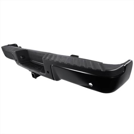 Spec'D Tuning Products - Spec-D 2009-2014 Ford F-150 Light Duty Styleside Black Stainless Steel OEM Style Replacement Rear Step Bumper w/ Tow Package