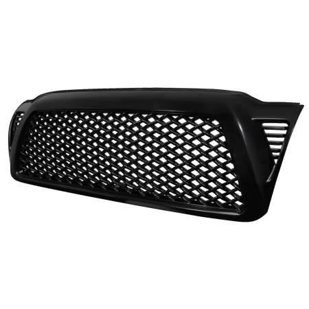 Spec'D Tuning Products - Spec-D 2005-2011 Toyota Tacoma Glossy Black ABS Honeycomb Mesh Grille