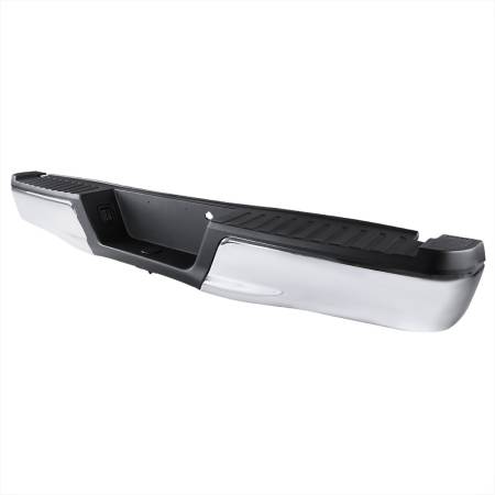 Spec'D Tuning Products - Spec-D 2015-2018 Ford F-150 Chrome Stainless Steel Factory Style Replacement Rear Step Bumper w/ License Lamps