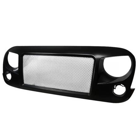 Spec'D Tuning Products - Spec-D 2007-2018 Jeep Wrangler Matte Black ABS Mesh Grille