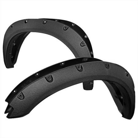 Spec'D Tuning Products - Spec-D 2009-2018 Dodge RAM 1500 / 2019-2021 RAM Classic Fleetside Textured Rivet Style Fender Flares