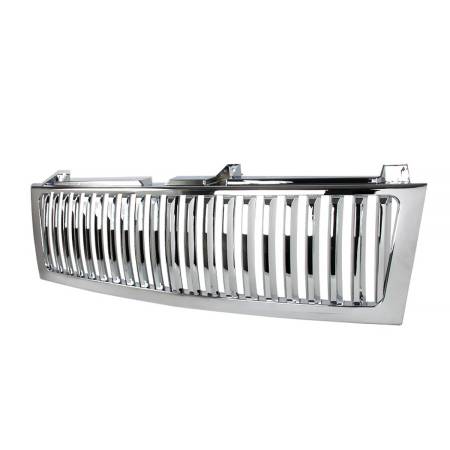 Spec'D Tuning Products - Spec-D 1999-2002 Chevrolet Silverado Chrome ABS Vertical Grille