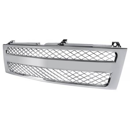 Spec'D Tuning Products - Spec-D 1999-2002 Chevrolet Silverado Chrome ABS V2 Honeycomb Mesh Grille