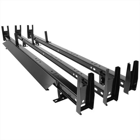 Spec'D Tuning Products - Spec-D 2010-2019 Ford Transit/Nissan NV Glossy Black Steel 3 Bar Roof Ladder Racks