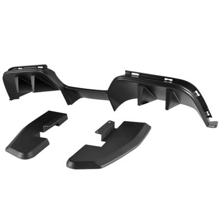 Spec'D Tuning Products - Spec-D 2015-2017 Ford Mustang Premiuim Black ABS R Style Rear Diffuser w/ Side Valance Panels