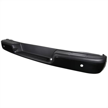 Spec'D Tuning Products - Spec-D 2013-2017 Chevrolet Express/GMC Savana Van Black Stainless Steel Factory Style Replacement Rear Step Bumper w/ Parking Sensor Hole