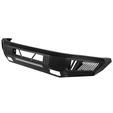 Spec'D Tuning Products - Spec-D 2009-2014 Ford F-150 Black Heavy Duty Steel Front Bumper w/ LED Light Ports