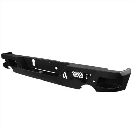 Spec'D Tuning Products - Spec-D 2009-2018 Dodge RAM 1500 / 2019-2021 RAM Classic / 2010-2021 RAM 2500 3500 Black Heavy Duty Steel Rear Step Bumper w/ License Lamp