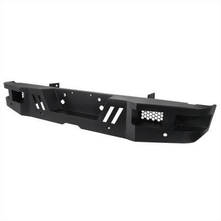 Spec'D Tuning Products - Spec-D 1999-2016 Ford F-250/F-350 Black Heavy Duty Steel Rear Step Bumper