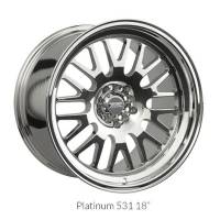 XXR Wheels - XXR Wheel Rim 531 18X9.5 5x100/5x114.3 ET20 73.1CB Platinum - Image 1