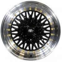 MST Wheels - MST Wheels Rim MT13 15x8.0 4x100/4x114.3 ET20 73.1CB Black w/Machined Lip Gold Rivets - Image 3