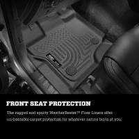 Husky Liners - Husky Liners 2017 Ford Super Duty (Crew Cab) WeatherBeater Black Rear Floor Liners - Image 6