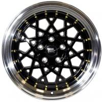 MST Wheels - MST Wheels Rim Fiori 15x8.0 4x100 ET20 73.1CB Black w/Machined Lip Gold Rivets - Image 2