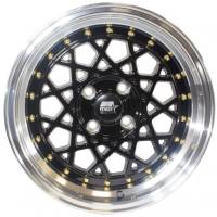 MST Wheels - MST Wheels Rim Fiori 15x8.0 4x100 ET20 73.1CB Black w/Machined Lip Gold Rivets - Image 4