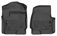 Husky Liners - Husky Liners 17 Ford F-250 Super Duty SuperCab WeatherBeater Black Floor Liners - Image 1