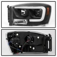 Spyder Auto - Spyder Dodge Ram 1500 06-08 / Ram 2500/3500 06-09 Version 2 Projector Headlights - Light Bar DRL - Black - Image 2