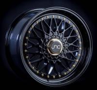 JNC Wheels - JNC Wheels Rim JNC004 Matte Black Gold Rivets 17x8.5 5x100/5x114.3 ET15 - Image 1