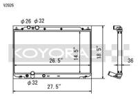 Koyorad Cooling Systems - Koyo V Series Aluminum Radiator 06-11 Honda Civic 2.0L I4 (MT) - Image 2