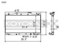 Koyorad Cooling Systems - Koyo V Series Aluminum Radiator 02-06 Acura RSX 2.0L I4 (MT) - Image 2