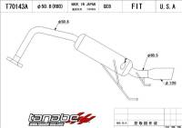 TANABE & REVEL RACING PRODUCTS - Tanabe Medalion Touring Exhaust System 09-13 Honda Fit - Image 2