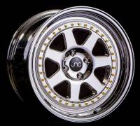 JNC Wheels - JNC Wheels Rim JNC048 PLATINUM WITH GOLD RIVETS 16x8 4x100 ET25 - Image 1