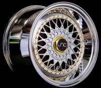 JNC Wheels - JNC Wheels Rim JNC004S Platinum Gold Rivets 15x8 4x100/4x114.3 ET20 - Image 1
