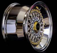 JNC Wheels - JNC Wheels Rim JNC004S Platinum Gold Rivets 15x8 4x100/4x114.3 ET20 - Image 2