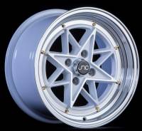 JNC Wheels - JNC Wheels Rim JNC025 White Machined Face Gold Rivets 15x8 4x100 ET25 - Image 2