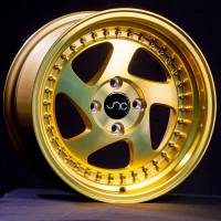 JNC Wheels - JNC Wheels Rim JNC034 Transparent Gold Gold Rivets 15x8 4x100 ET20 - Image 1