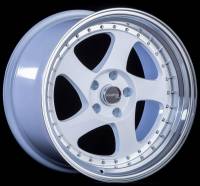 JNC Wheels - JNC Wheels Rim JNC034 White Machined Lip Gold Rivets 18x8.5 5x114.3 ET30 - Image 2