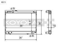 Koyorad Cooling Systems - Koyo R Series Aluminum Radiator 86-92 Toyota Supra 3.0L I6 TURBO (MT) - Image 2