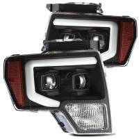 AlphaRex - AlphaRex 09-14 Ford F-150 LUXX LED Proj Headlights Plank Style Black w/Activ Light/Seq Signal/DRL - Image 1