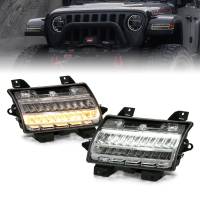 ANZO Headlights, Tail Lights and More  - ANZO 18-19 Jeep Wrangler JL Halogen Chrome Clear w/ Sequential Signal - Image 1
