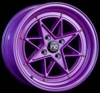 JNC Wheels - JNC Wheels Rim JNC025 Candy Purple Gold Rivets 15x8 4x100 ET25 - Image 1