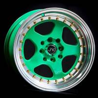 JNC Wheels - JNC Wheels Rim JNC010 Wasabi Green w/ Gold Rivets 15x8 4x100/4x114.3 ET20 - Image 1