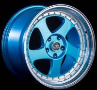 JNC Wheels - JNC Wheels Rim JNC034 Teal Blue Machine Lip Gold Rivets 17x8 5x114.3 ET30 - Image 2