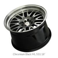 XXR Wheels - XXR Wheel Rim 531 18X9.5 5x100/5x114.3 ET35 73.1CB Chromium Black / ML - Image 2