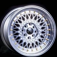 JNC Wheels - JNC Wheels Rim JNC031 Silver Machined Face Gold Rivets 16x8 4x100/4x114.3 ET20 - Image 1