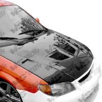 VIS Racing - VIS Racing Carbon Fiber Hood EVO Style for Mazda Protege 4DR 01-03 - Image 2