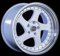 JNC Wheels - JNC Wheels Rim JNC034 White Machined Lip Gold Rivets 18x10 5x114.3 ET25 - Image 2