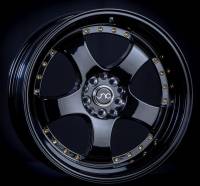 JNC Wheels - JNC Wheels Rim JNC017 Gloss Black w/ Gold Rivets 17x9 5x100/5x114.3 ET20 - Image 1