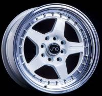 JNC Wheels - JNC Wheels Rim JNC009 White Machined Lip 15x8 4x100/4x114.3 ET25 - Image 1