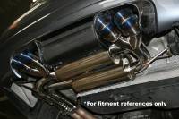 Megan Racing - Megan Racing Supremo Exhaust System: BMW E46 M3 01-06 Black Chrome Roll Tips - Image 2
