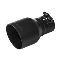 Flowmaster - Flowmaster Exhaust Tip - 4.00in Angle Cut Black SS Fits 2.50in Tubing (Clamp On) - Image 3