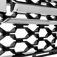 Spec'D Tuning Products - Spec-D 2019-2022 Chevrolet Silverado 1500 WT Glossy Black Honeycomb Hood Grille w/ Chrome Trim - Image 7