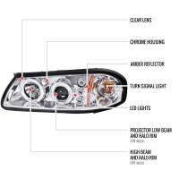 Spec'D Tuning Products - Spec-D 2000-2005 Chevrolet Impala Dual Halo Projector Headlights (Chrome Housing/Clear Lens) - Image 7