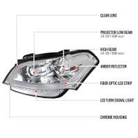 Spec'D Tuning Products - Spec-D 2010-2011 Kia Soul Projector Headlights w/ LED Light Bar & LED Turn Signal Lights (Chrome Housing/Clear Lens) - Image 7